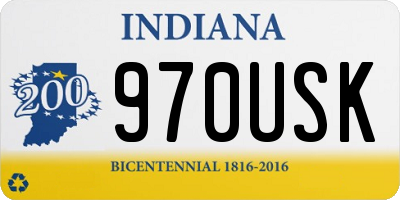 IN license plate 970USK
