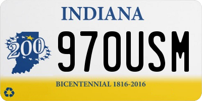 IN license plate 970USM