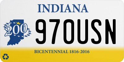 IN license plate 970USN
