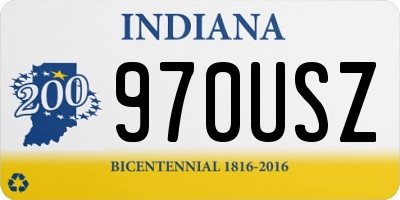 IN license plate 970USZ