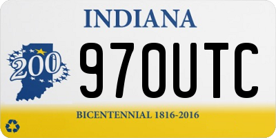 IN license plate 970UTC