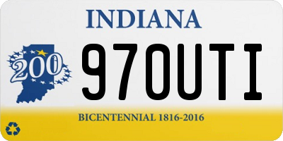 IN license plate 970UTI