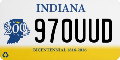 IN license plate 970UUD