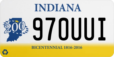 IN license plate 970UUI