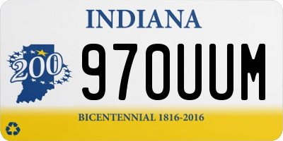 IN license plate 970UUM
