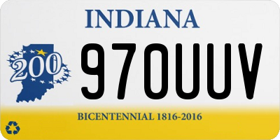 IN license plate 970UUV