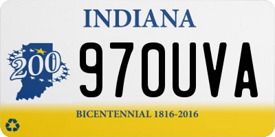 IN license plate 970UVA