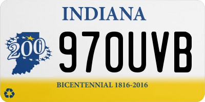 IN license plate 970UVB
