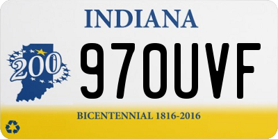 IN license plate 970UVF