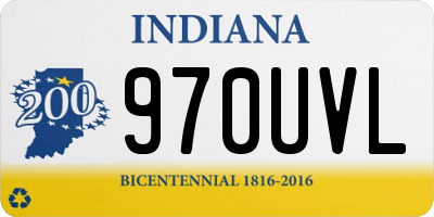 IN license plate 970UVL