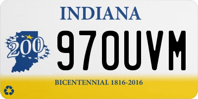 IN license plate 970UVM