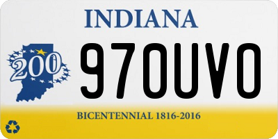 IN license plate 970UVO
