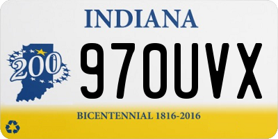 IN license plate 970UVX