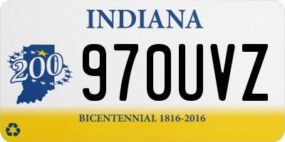 IN license plate 970UVZ
