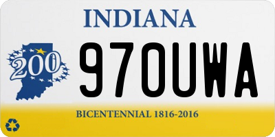 IN license plate 970UWA