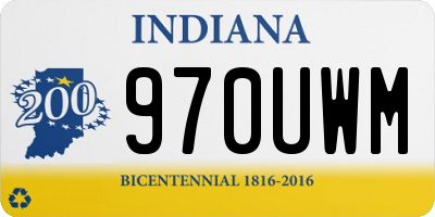 IN license plate 970UWM
