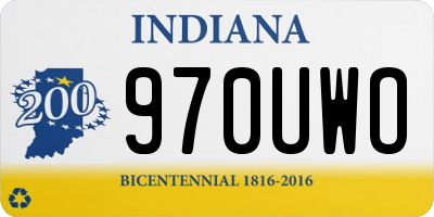IN license plate 970UWO