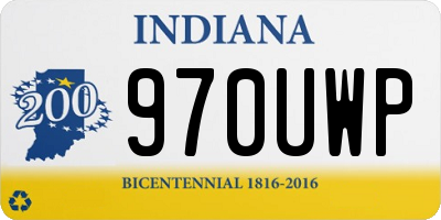 IN license plate 970UWP