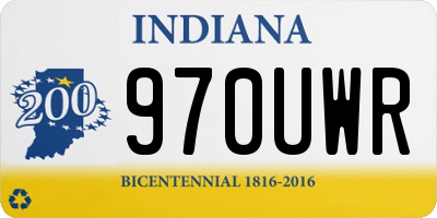 IN license plate 970UWR