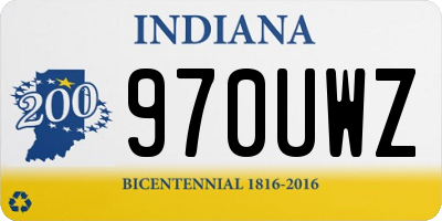 IN license plate 970UWZ