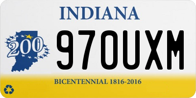 IN license plate 970UXM