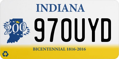 IN license plate 970UYD