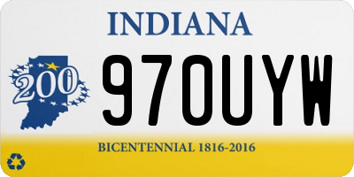 IN license plate 970UYW