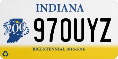 IN license plate 970UYZ