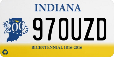 IN license plate 970UZD