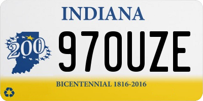 IN license plate 970UZE