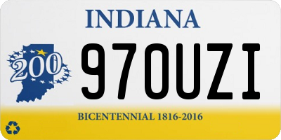 IN license plate 970UZI