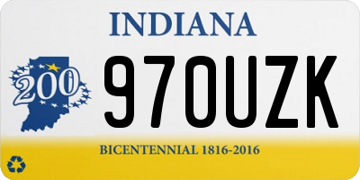IN license plate 970UZK
