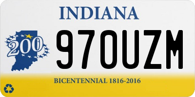 IN license plate 970UZM