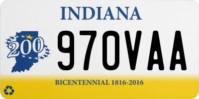 IN license plate 970VAA