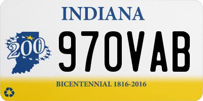 IN license plate 970VAB