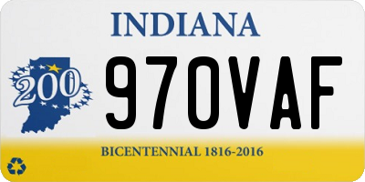 IN license plate 970VAF