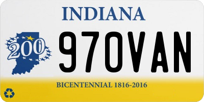 IN license plate 970VAN