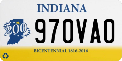 IN license plate 970VAO