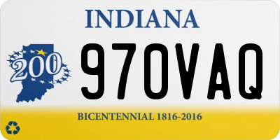 IN license plate 970VAQ
