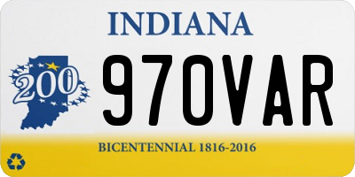 IN license plate 970VAR