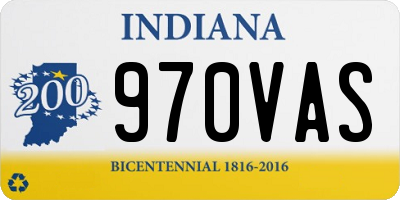 IN license plate 970VAS