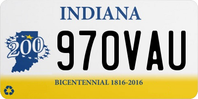 IN license plate 970VAU