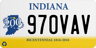 IN license plate 970VAV