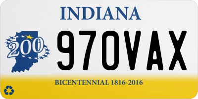 IN license plate 970VAX