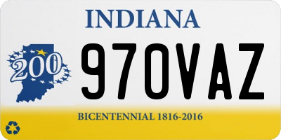 IN license plate 970VAZ