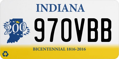 IN license plate 970VBB