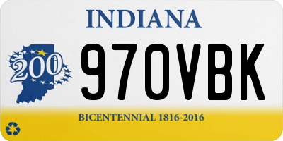 IN license plate 970VBK