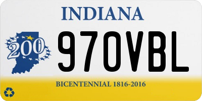 IN license plate 970VBL