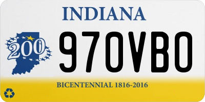 IN license plate 970VBO