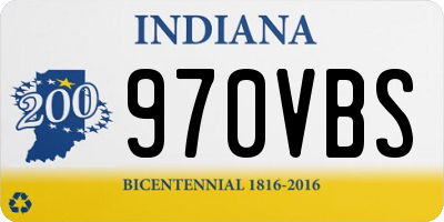 IN license plate 970VBS